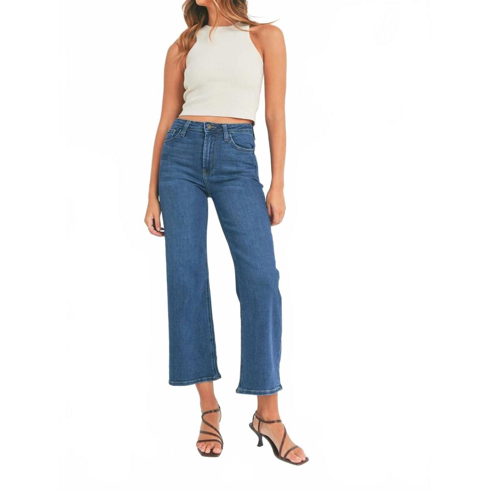 NEW JBD. slim wide leg jeans in dark denim